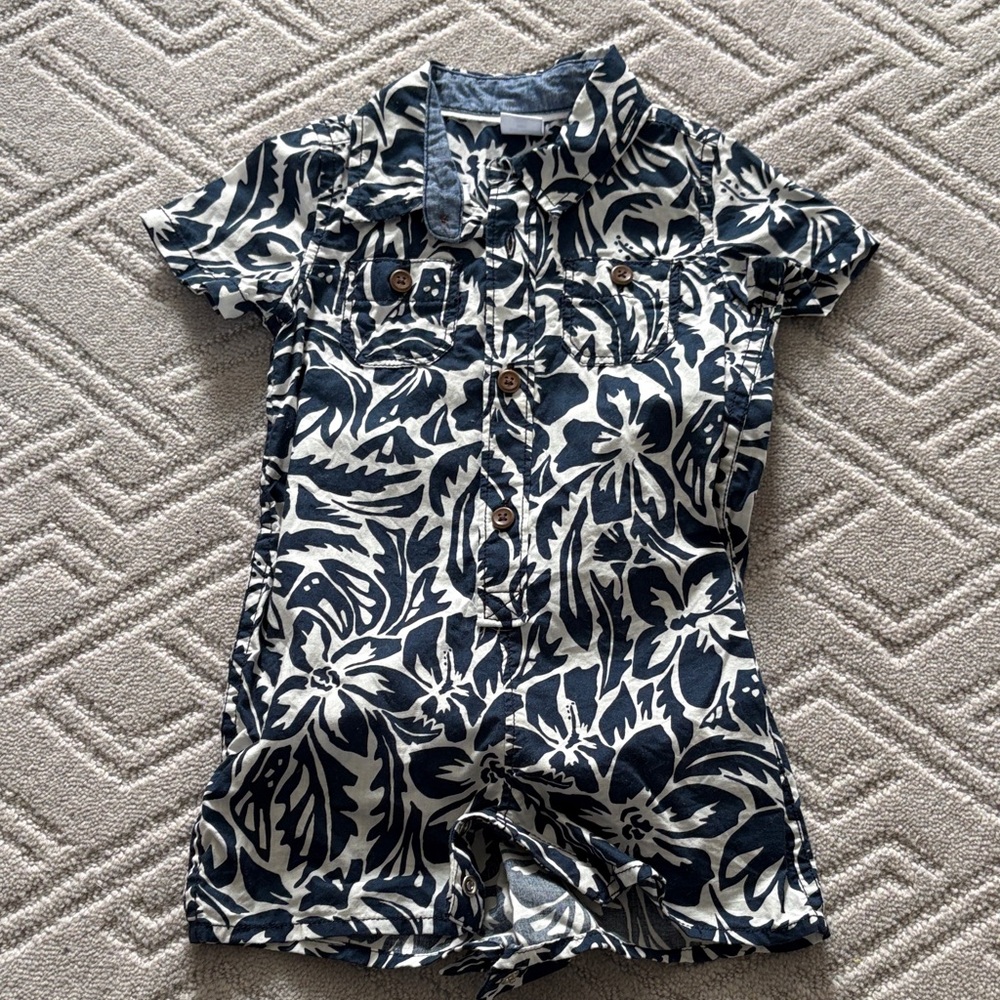 Baby Gap Floral Short Sleeve Romper